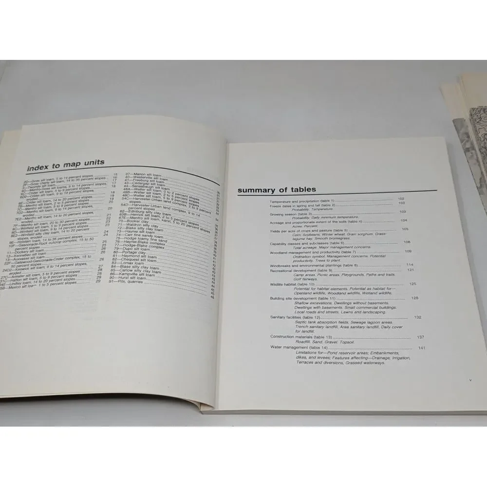 Vintage Book Department Agriculture 1982 Soil Survey & Maps St Charles Missouri‎